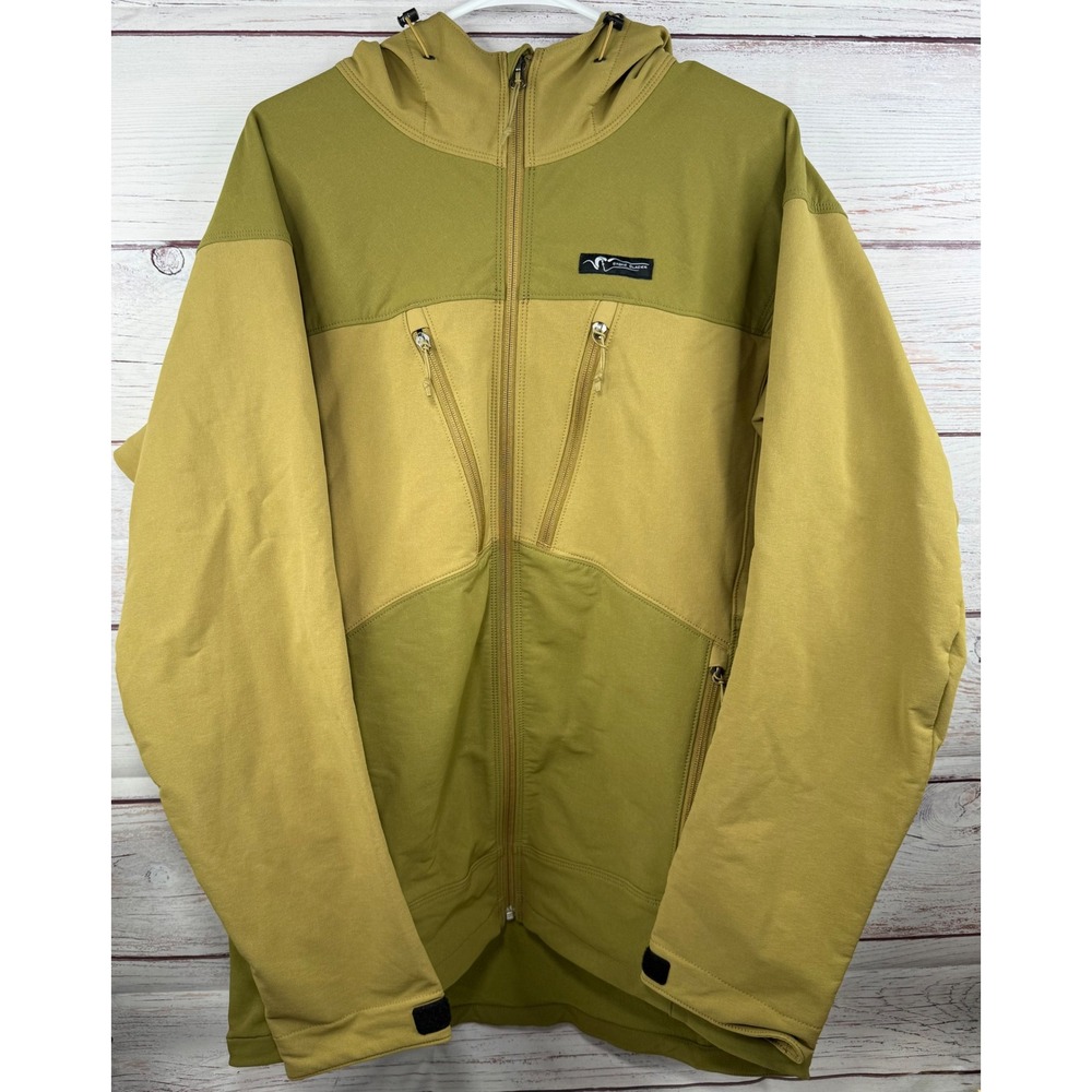 Stone‎ Glacier Zenith Hooded Jacket Mens XL Olive Tan Softshell Hunting 30001